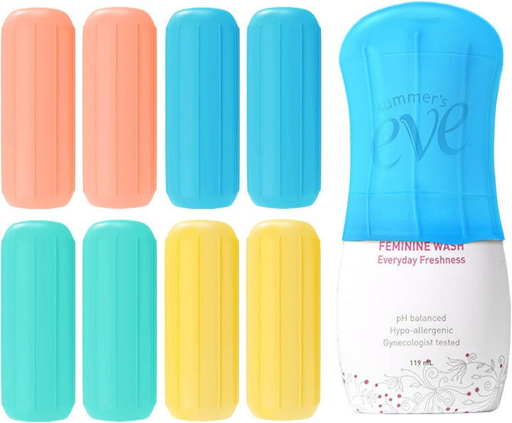 16 Pack Silicone Bottle Cover,Travel Essential for Women Men,Cruise Ship Essentials 2025,Beach Vacation Essentials,Travel Size Toiletries,Airplane Travels Accessories Elastic Sleeves for Leak Proofing