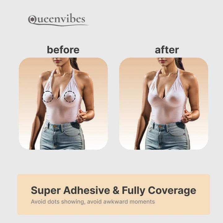 Reusable Silicon Nipple Cover, Cakes Ultrathin Adhesive Breast Body Covers, Pasty, No Show Bra Pad for Women