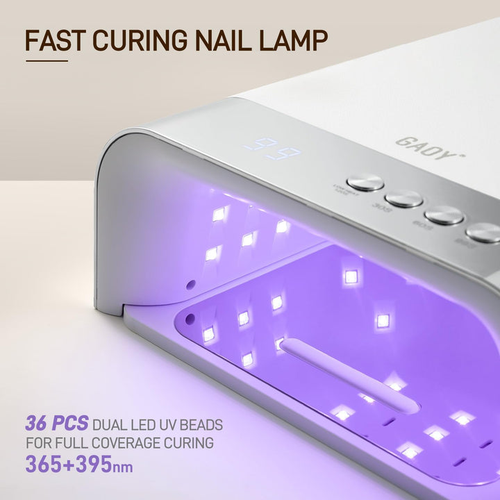 Professional UV Nail Lamp, Big Cavity Design for Long Nails, 36 LED Fast Curing Light with Infrared Sensor for Salon Gel and Acrylic Polish