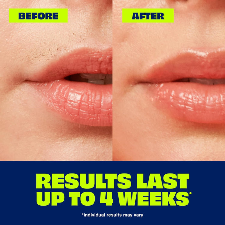 Hair Remover Wax Ready Strips, Face and Bikini Hair Removal Wax Strips, Orchid and Cherry Blossom Extracts, Dermatologist Tested, plus 4 Non-Flushable Post Wipes, 40 Count