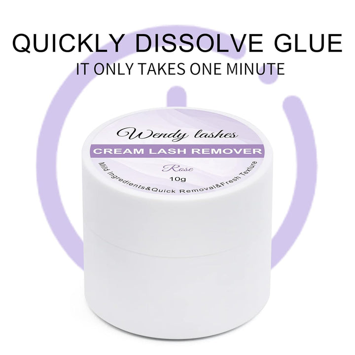 Lash Remover for Lash Extensions/Lash Clusters Cream Lash Glue Remover 10G Effectively| Low Irritation for Sensitive Skin Lash Extension Remover Easy Removal of Indicidual Lashes Glue Remover(Rose)