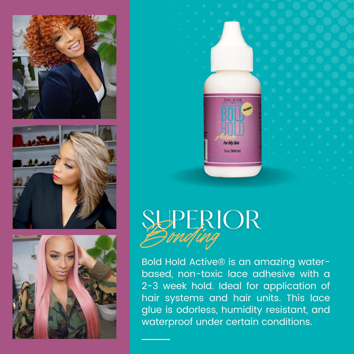 The Hair Diagram -  Reloaded - Strong Hold Glue for Wigs and Hair Systems - Invisible Bonding - Formulated for Oily Skin - Non Toxic - Humidity Resistant & Water- Resistant -1.3Oz