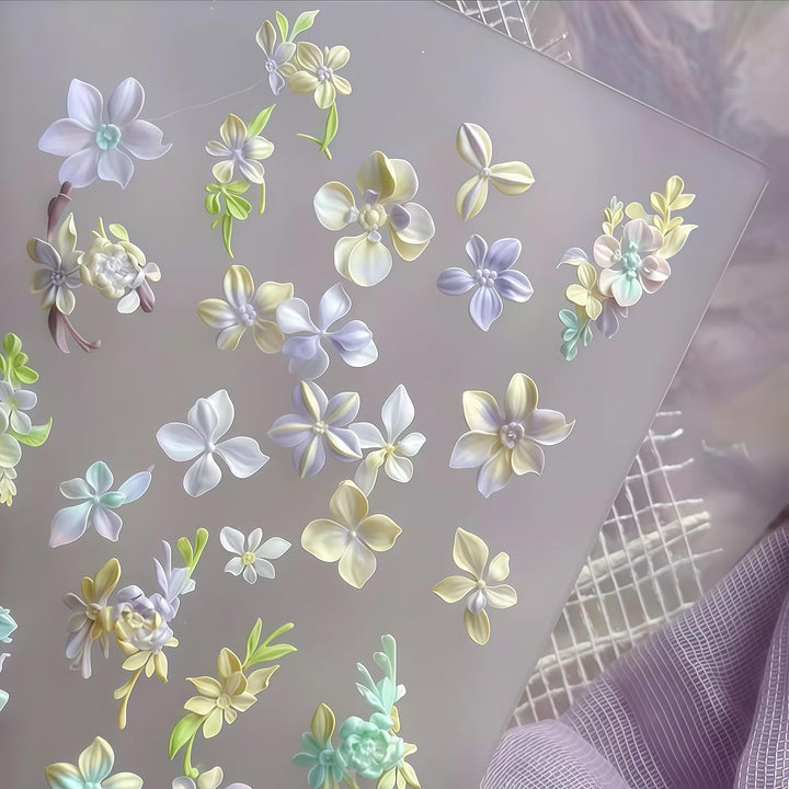 3D Flowers Nail Mold Silicone Nail Tools Spring Flower Nail Charms Resin Molds Nail Art for Accessories Nail Supplies