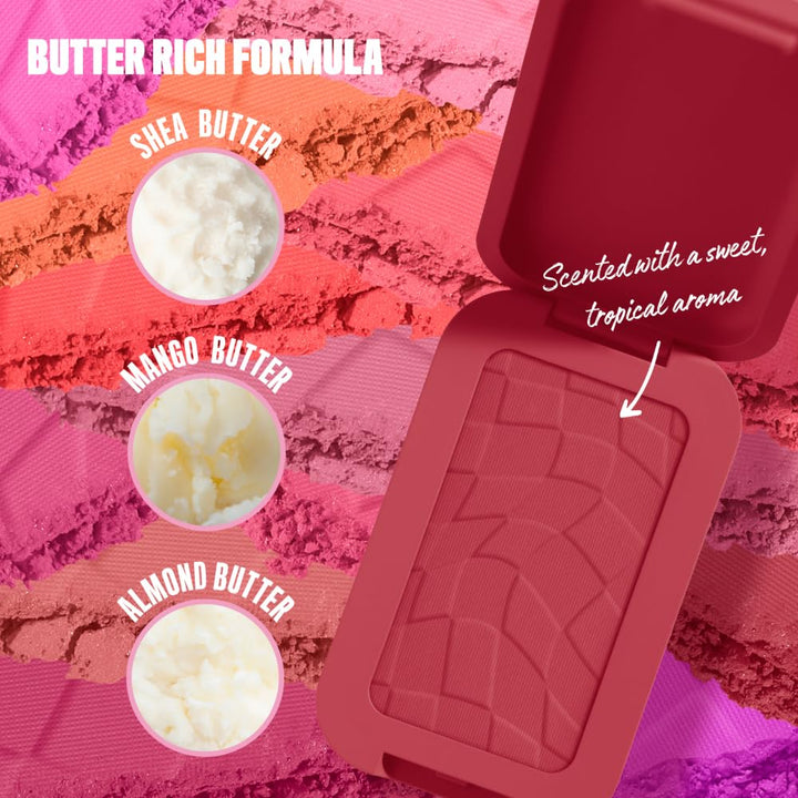 Buttermelt Powder Blush, Fade and Transfer-Resistant Blush, up to 12HR Make up Wear, Vegan Formula - Back and Butta