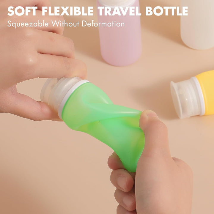 21 Pack Leak Proof Silicone Travel Bottles Set, TSA Approved Containers for Toiletries, Travel Size Accessories and Shampoo Conditioner Bottles with Toiletry Bag (BPA Free)