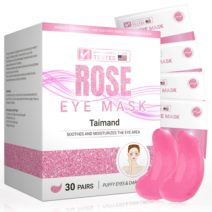 Under Eye Patches (30 Pairs), 24K Gold under Eye Mask for Puffy Eyes, Dark Circles,Bags and Wrinkles with Collagen,Relieves Pressure and Reduces Wrinkles,Revitalises and Refreshes Your Skin