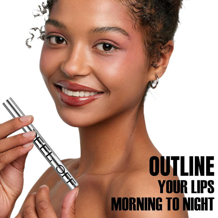 3 Colors Long-Lasting Peel off Lip Liner Set, Waterproof & Smudge-Proof Matte Lip Liners Gift Makeup for Girls (#1+2+3)