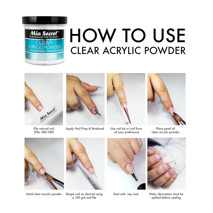 Clear Acrylic Powder 4Oz