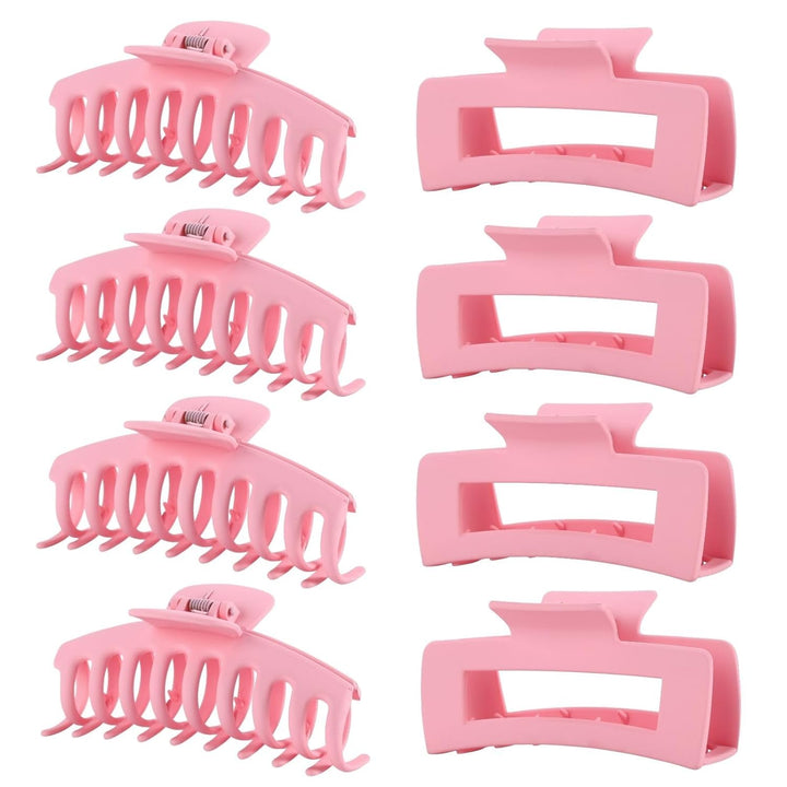 Hair Clips for Women 4.3 Inch Large Hair Claw Clips for Women Thin Thick Curly Hair, Big Matte Banana Clips,Strong Hold Jaw Clips,Neutral Colors