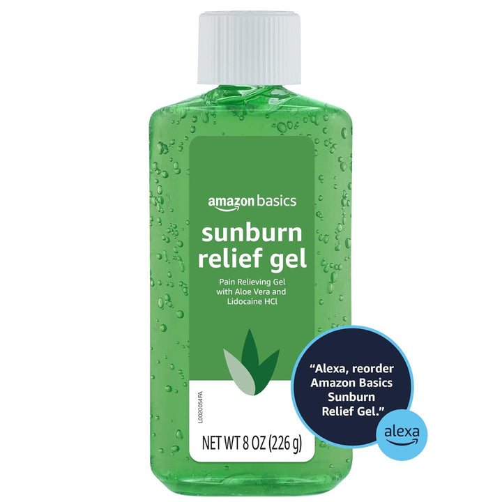 Sunburn Relief Gel with Aloe Vera, 8 Oz (Pack of 1) (Previously Solimo)