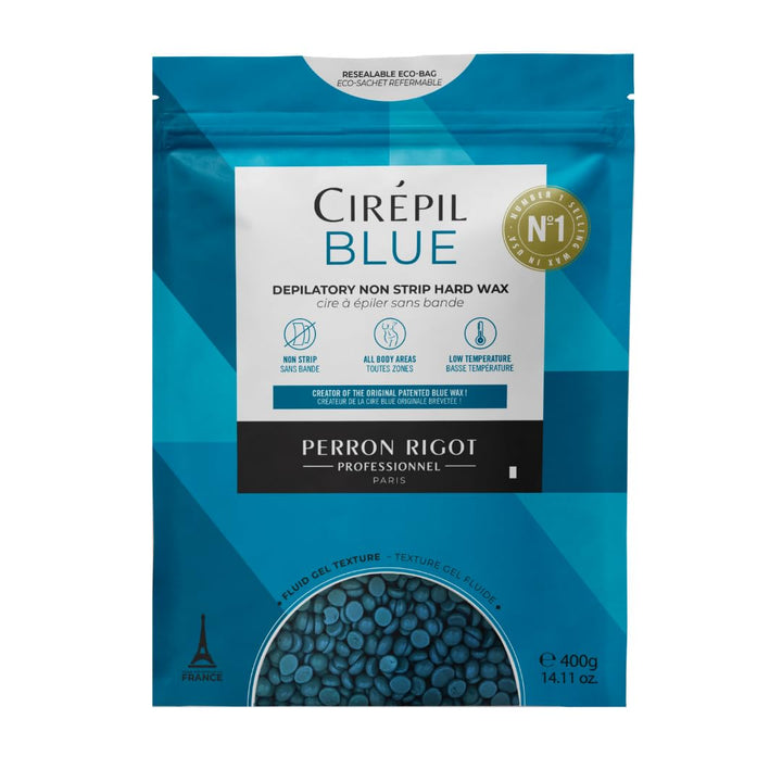 - Blue - 400G - 14.11 Oz Wax Beads Bag - All-Purpose, Unscented & No Strip Needed - Perfect for Sensitive Skin - Fluid Gel Texture, Easy Removal, Peel-Off Wax