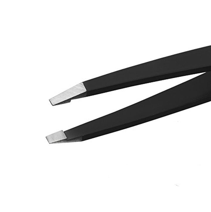 Professional Eyebrow Tweezers Slant Tip (Blue) - Precision for Men & Women, Stainless Steel Best for Plucking Chin Facial Hair