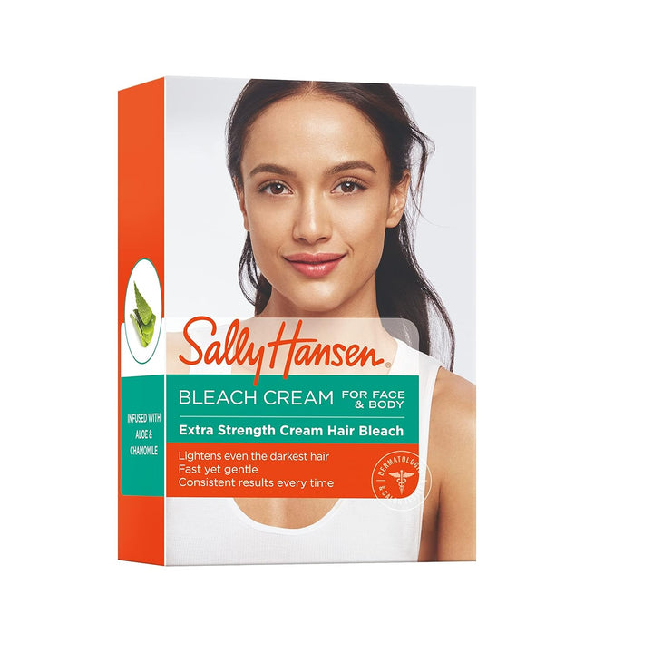 Bleach Cream for Facial Hair & Body Hair, Vegan Formula, Enriched with Glycerin, All Skin Types