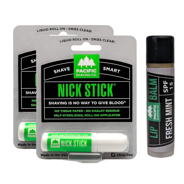 Nick Stick - a Shave Essential - Puts Nicks in Their Place - Liquid Roll-On Applicator, Dries Clear - with Vitamin E & Aloe Vera (0.25 Oz, 2 Pack)