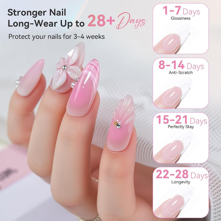 Poly Nail Gel: Clear 50ML Gel Builder for Natural-Looking Strengthener 3D Molding Gel for Trendy Nail Art-Long-Lasting and Easy to Use Supplies