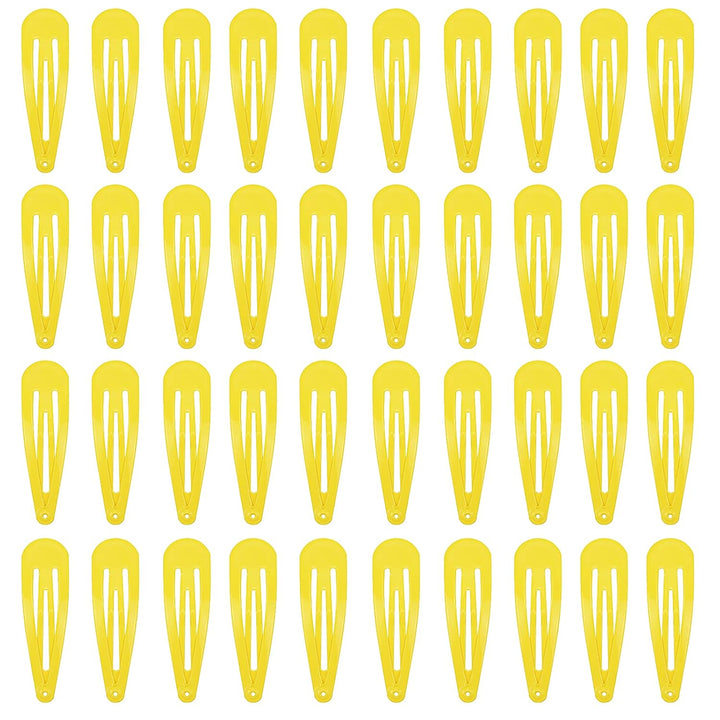 40 Pack Black 2 Inch Barrettes Women Metal Snap Hair Clips Accessories