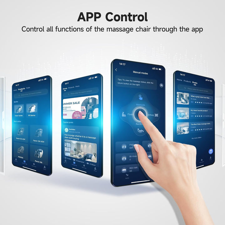 2025 Massage Chair Full Body,Zero Gravity 3D Sl-Track Shiatsu Massage Recliner Chair with Heat Body Scan Bluetooth Foot Roller APP Control, Child Lock, Favor-06,Brown