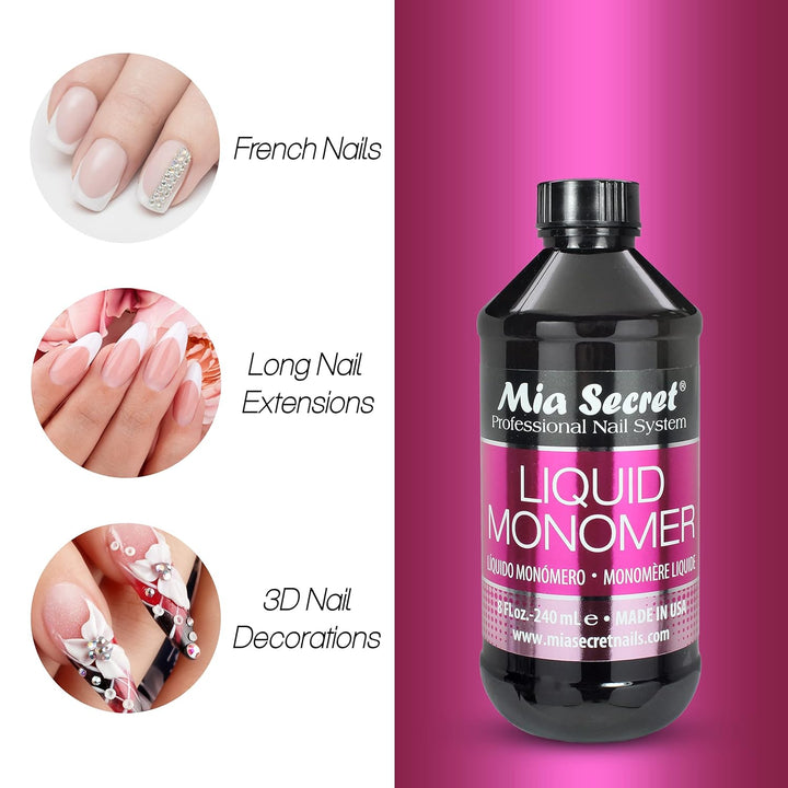 1  4 Oz / 120Ml LIQUID MONOMER PROFESSIONAL ACRYLIC NAIL SYSTEM