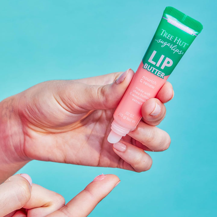 Sugarlips Lip Butter Trio Bundle, Original, Watermelon & Strawberry Lip Butter, Lock in Moisture & Nourish Skin for Full, Hydrated Lips, 0.52 Fl Oz Each