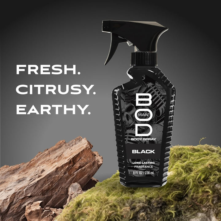 Fragrance Body Spray, Black, 8 Fl Oz (Pack of 2)