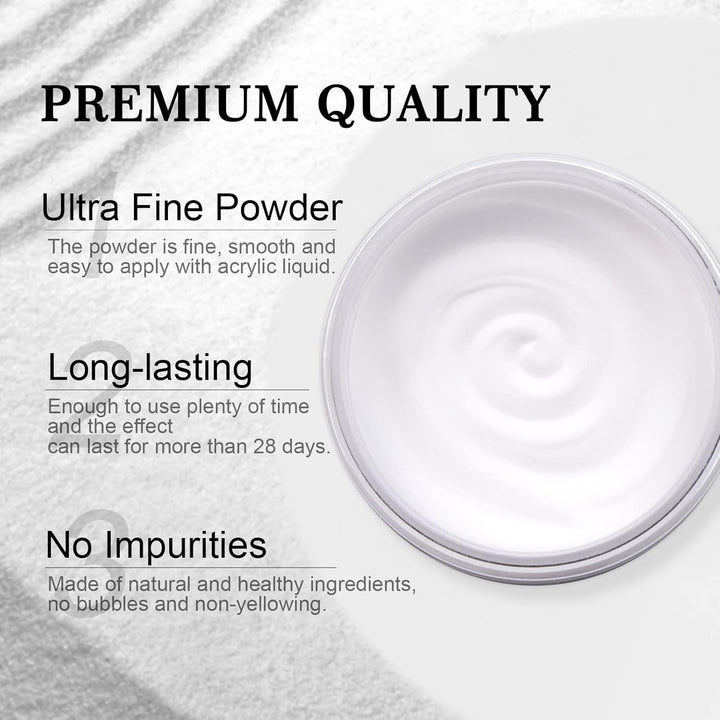 Clear Acrylic Powder 5.29OZ Large Capacity Acrylic Nail Powder Polymer Beginner Friendly Long Lasting No Need Nail Lamp Professional Acrylic Powder for French Manicure Nail Carving