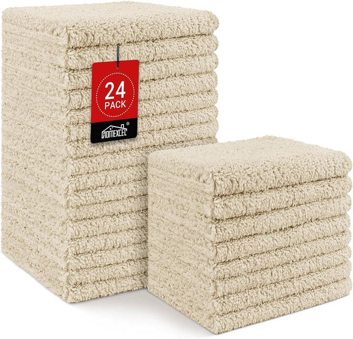 Microfiber Washcloths 12 Pack, Highly Absorbent and Soft Face Towel, Multi-Purpose Wash Cloths for Bathroom, Gym, Hotel, Spa and Kitchen, Multicolor 12X12 Inch