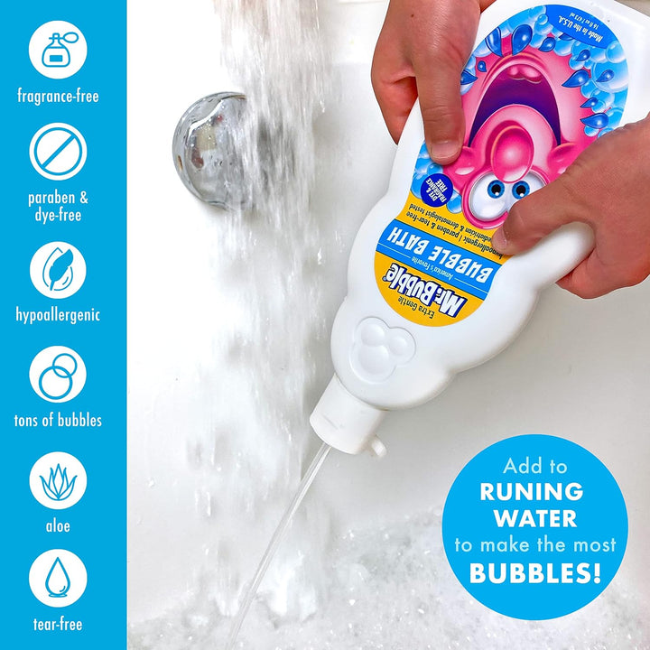 Extra Gentle Bubble Bath - Hypoallergenic, Tear Free Bubble Bath Solution Perfect for Sensitive Skin (Pack of 2 Bottles, 16 Fl Oz Each)