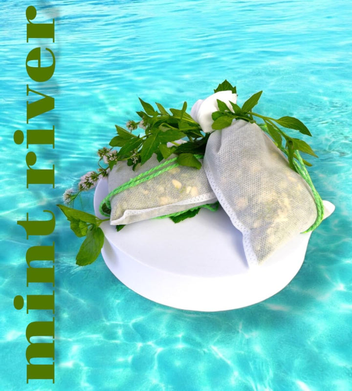 Bath Tea Mint River Mess Free/Made in USA Oregon/Bath Soak/100% Natural and Pure, Organic/Bathtub Tea for Men & Women/Foot Soak/Shower Steamers/Gift for Her, Him, Selfcare