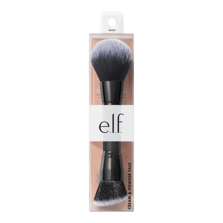 Dual-Ended Cream + Powder Brush, Two-In-One Makeup Brush for Creating a Gorgeous, Airbrushed-Looking Complexion, Vegan & Cruelty-Free