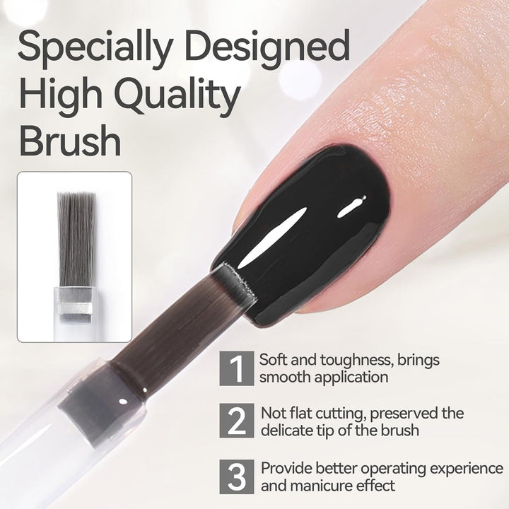 Gel Top Coat,15Ml Gloss Base and Top Coat Set, No Wipe Super Top Gel Not Chip or Peel and Long Lasting Base Gel Top Gel for Nail Art