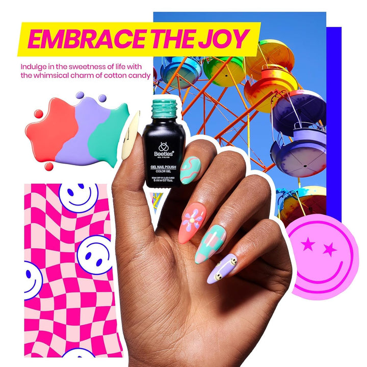 Beetles Gel Nail Polish Kit with U V Light 68 Pcs Emotional Spectrum 35 Colors Gel Polish Nail Kit with Base and Matte&Glossy Top Coat Soak off All Season DIY Set Manicure Tools Gifts for Women