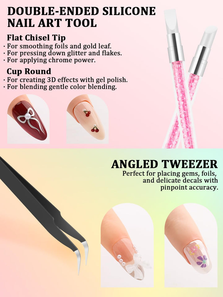 Nail Art Tools Set, Nail Stand for Press on Holder for Painting Nails, Nail Art Brushes, Liner Brushes, Nail Dotting Tool, Must Haves Design Tools for Nail Tech & Beginners Nail Art Supplies Kit