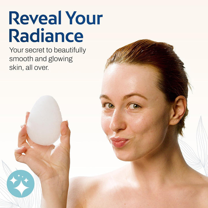 [10 Pack] Regular Exfoliating Facial Sponge for Face - Daily Cleansing Face Scrubber - Buf Dirt Away with Puf Styled Reusable Face Pads for Removing Makeup, Dirt, and Dead Skin - Made in USA