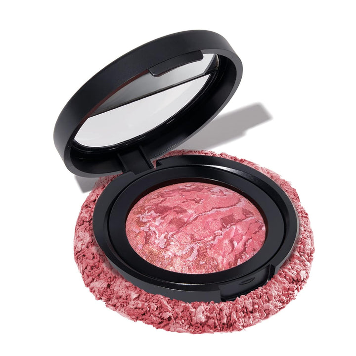 Baked Blush-N-Brighten Marbleized Blush for Cheeks - Pink Buttercream - Natural Finish - Buildable Color