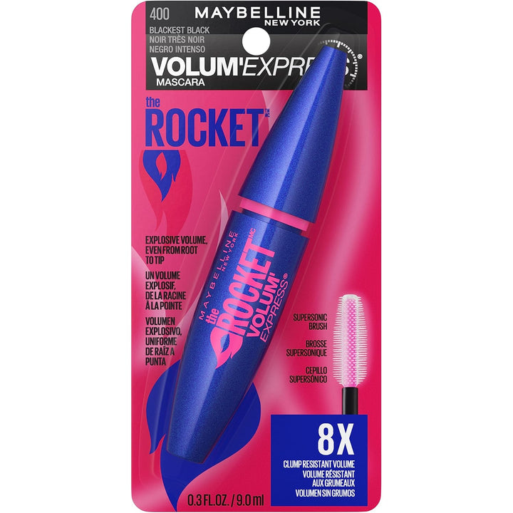 Volum' Express the Rocket Volumizing Washable Mascara, Blackest Black, 1 Count
