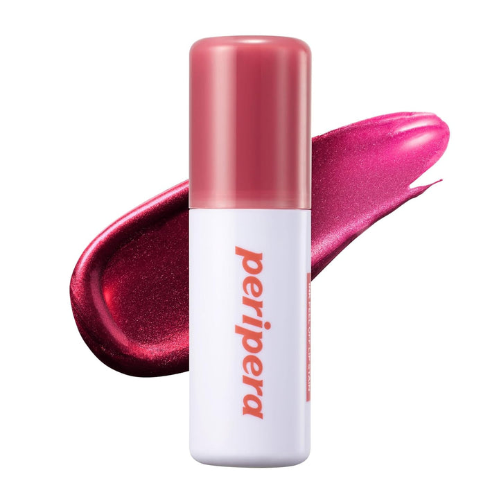 Ink Peel off Lip Stain - Long Lasting, Transfer-Proof, Waterproof Korean Lip Tint with Color-Changing Peel-Off Formula (01 BLACK CHERRY)