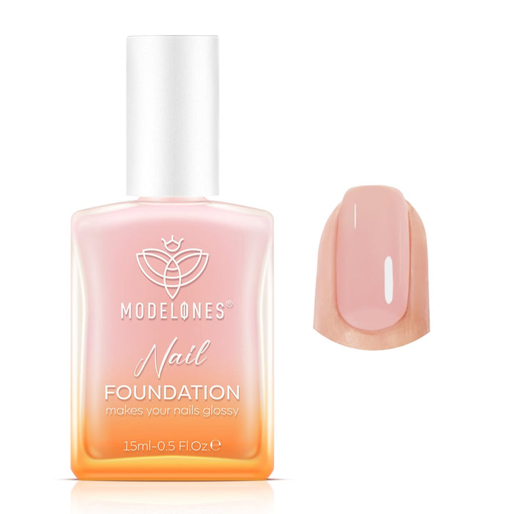 Nail Strengthener, Milky White Nail Polish Natural Nail Concealer Foundation Air Dry Nail Growth Polish for Damaged Nails Imperfection Masking Gifts for Women 15Ml