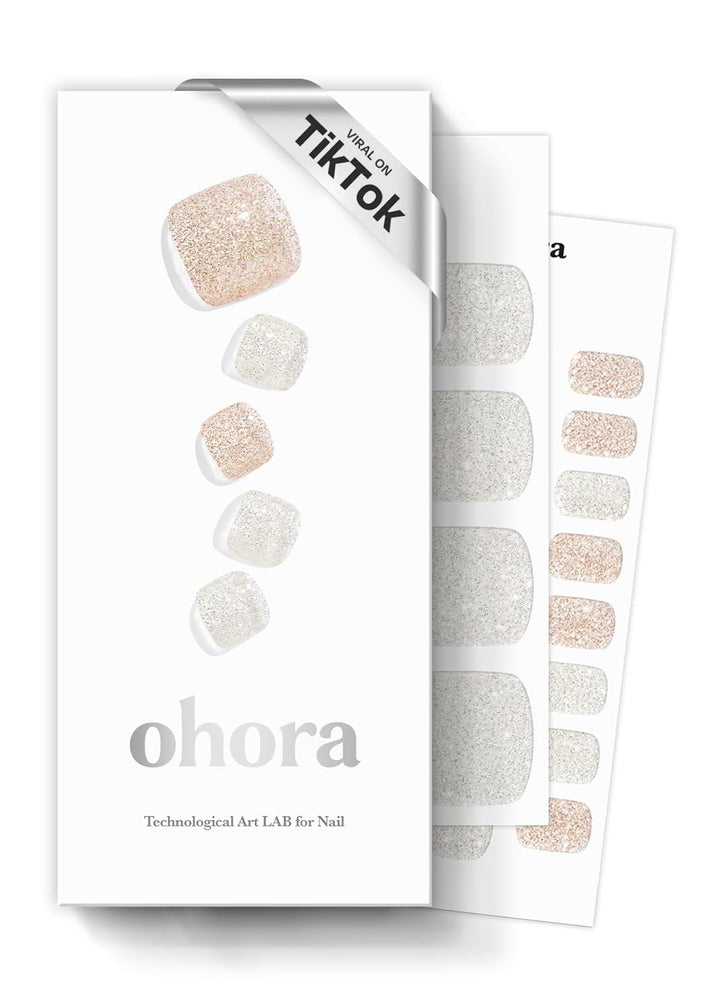 Semi Cured Gel Pedi Strips (P Chilly Red) - Works with Any Pedi Lamps, Salon-Quality, Long Lasting, Easy to Apply & Remove - Includes 2 Prep Pads, Pedi File & Wooden Stick