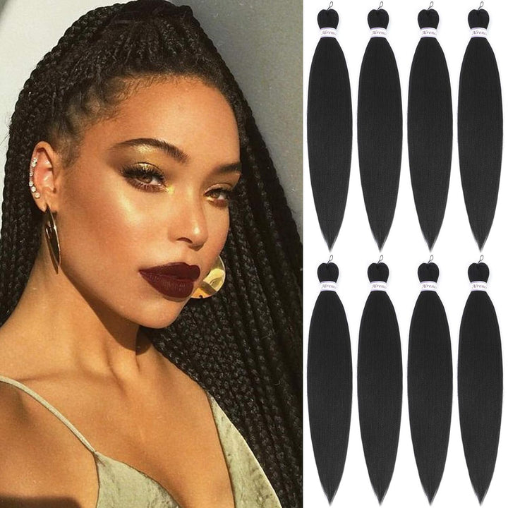 Purple Braiding Hair Pre Stretched Long Braid 30 Inch 2 Packs Professional Braiding Hair Extensions Synthetic Crochet Twist Braids (30 Inch, Purple)