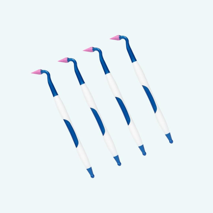 Gum Stimulators 4 Pack - Dental Plaque Remover Tool, Gum Brush, Gum Dental Picks - Rubber Tip Stimulator, Latex-Free, Pack of 4