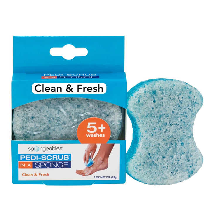 Spongables Pedi Scrub Foot Exfoliating 20+ Wash Sponge