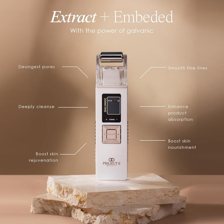 Portable Rechargeable Galvanic Device | Skin Care Reduce Wrinkles Skin Tightening Firming Fine Lines Desincrustation Deep Pore Cleansing Rejuvenation Device