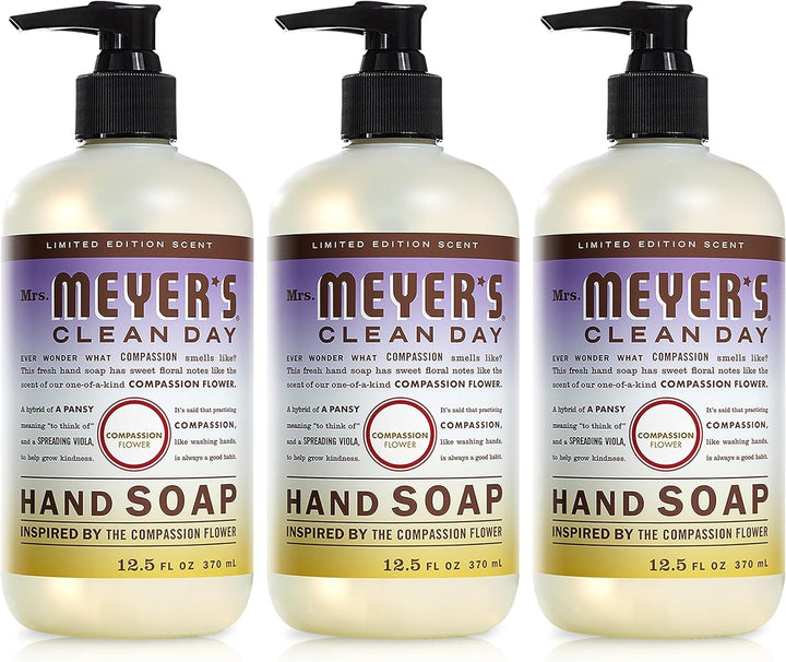 CLEAN DAY Hand Soap, Made with Essential Oils, Biodegradable Formula, Rain Water, 12.5 Fl. Oz - Pack of 3