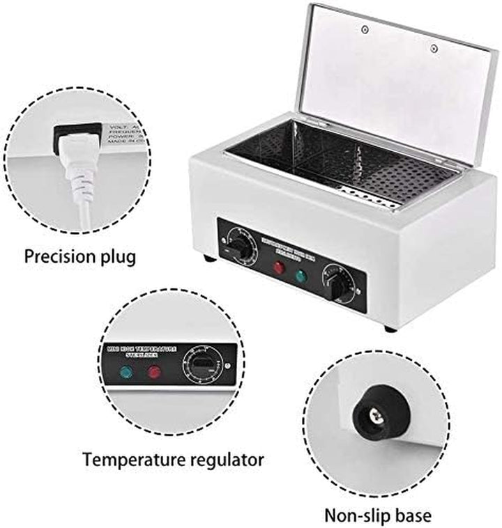 300W Heat Sterilizer NV-210 W/Timer Disinfection Box Manicure Pedicure SPA Salon Equipment for Sundry Beauty Hair Nail Metal Tools