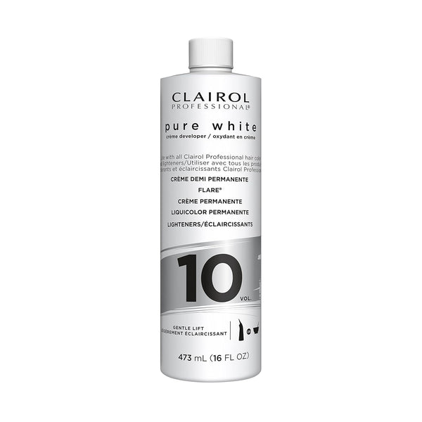 Pure White 10 Volume Hair Developers for Lightening & Gray Coverage