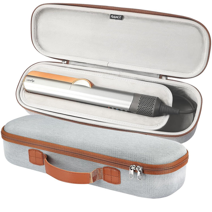 Hard Storage Case Compatible with Dyson Airstrait Straightener, Travel Carrying Bag. (Case Only). - Black(Black Lining)