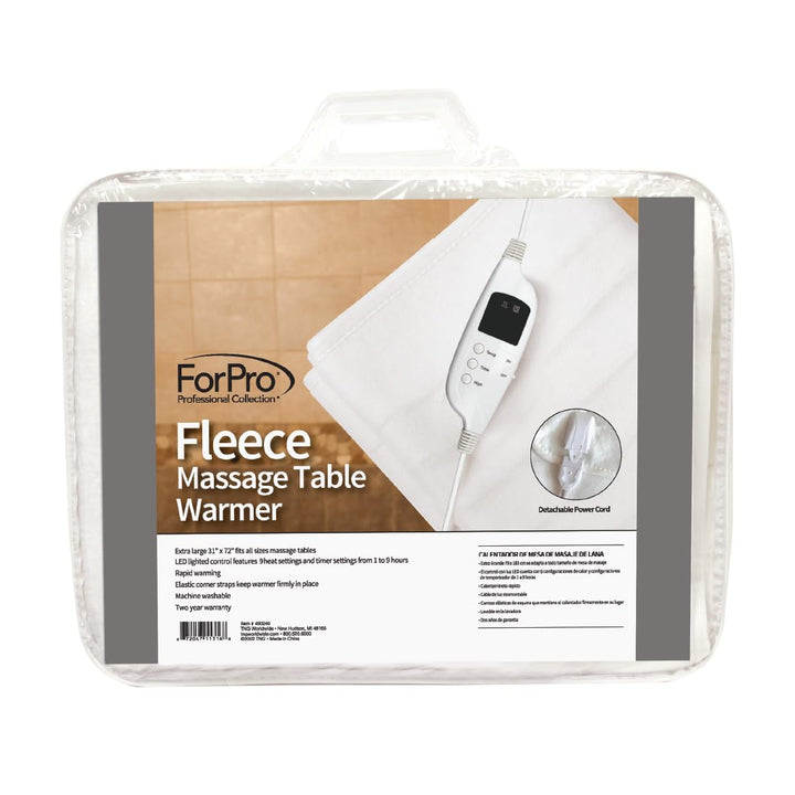 Fleece Massage Table Warmer, Extra Large 31" X 72" Heating Pad with 9 Heat Settings, Rapid Warming, LED Controller, 6' Detachable Power Cord