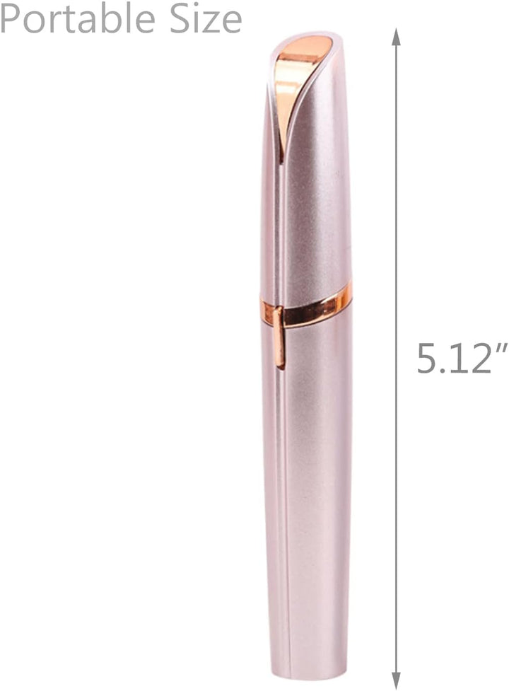 USB Rechargeable Portable Electric Eyebrow Trimmer Pen for Women,Painless Precision Eyebrow Hair Remover, Safe Eyebrow Shaver Razor Tool for Face Leg Lip Armpit Hand(Rose Gold)