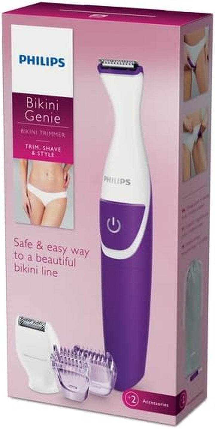 Beauty Bikini Genie Cordless Trimmer for Bikini Line Hair Removal, with Shaving Head and Comb, BRT383/50