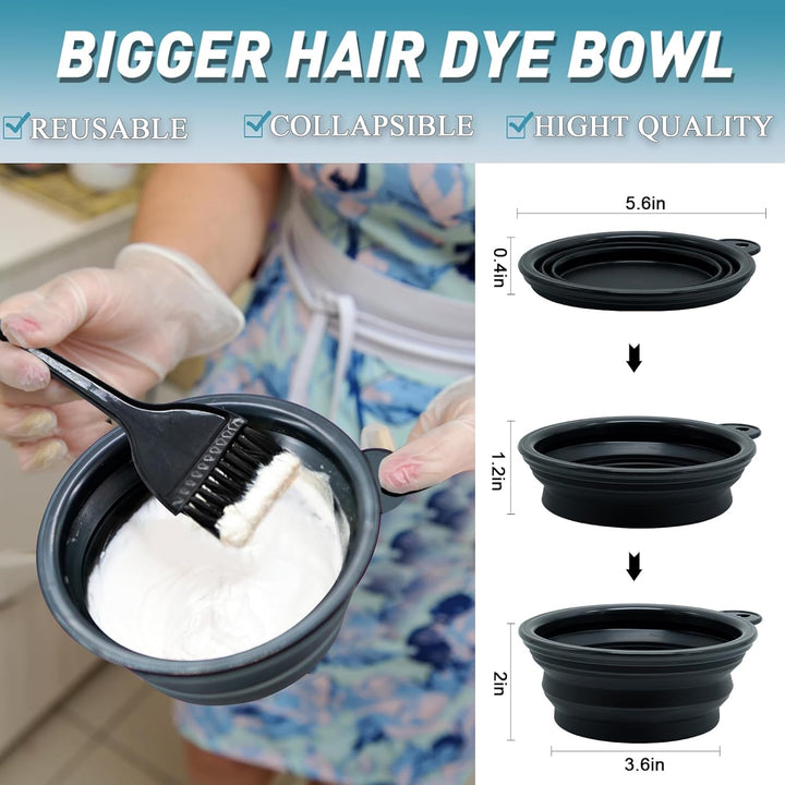 12 Pcs Hair Bleach Kit Professional Hair Coloring Products with Hair Dye Brush, Hair Color Bowl, Earmuffs, Hair Clips for Salon Hair Dye, Hair Color at Home, Hair Highlighting